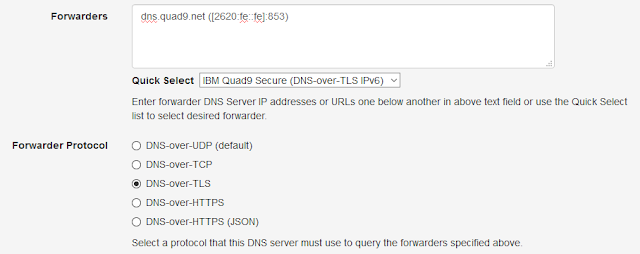 DNS-over-TLS Using Quad9 For IPv6 Internet