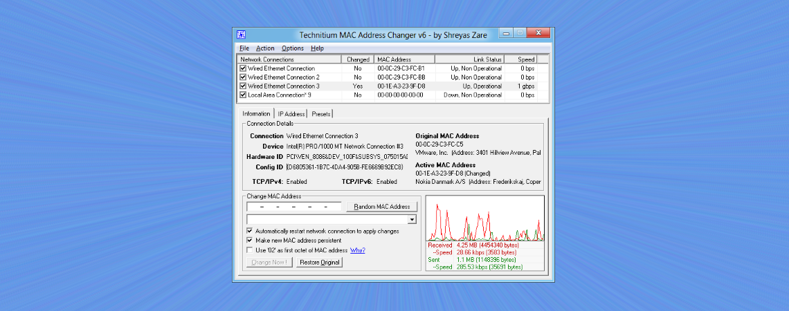 tmac address changer